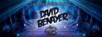 david benayer | saturdaydecember 12 | l'Éden paris @ L'Eden Paris