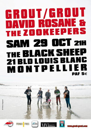 Concert Rock / Post Punk : David Rosane & the Zookeepers + Grout / Grout