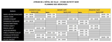 12 auteurs sur le stand d'Un Petit Noir Quais du Polar