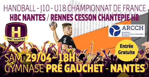 18 Chpt France HBC Nantes vs Rennes Cesson Chantepie - Handball