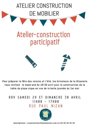 Atelier construction de mobilier