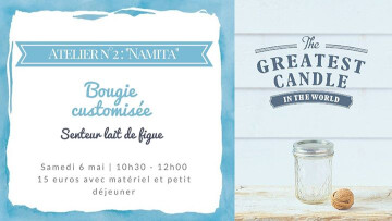 Atelier n°2 "Namita" : Bougie senteur lait de figue