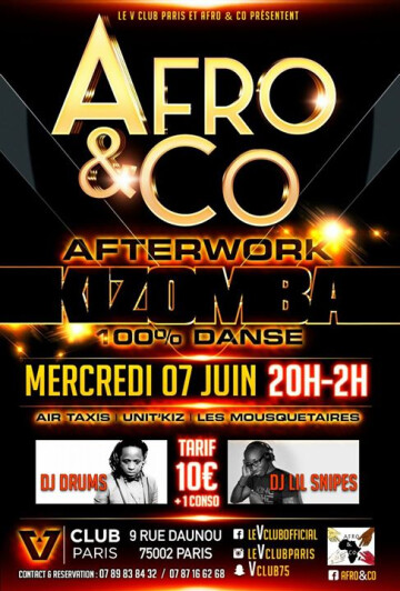 Afro&Co Afterwork Kizomba 100% Danse 100% Tubes