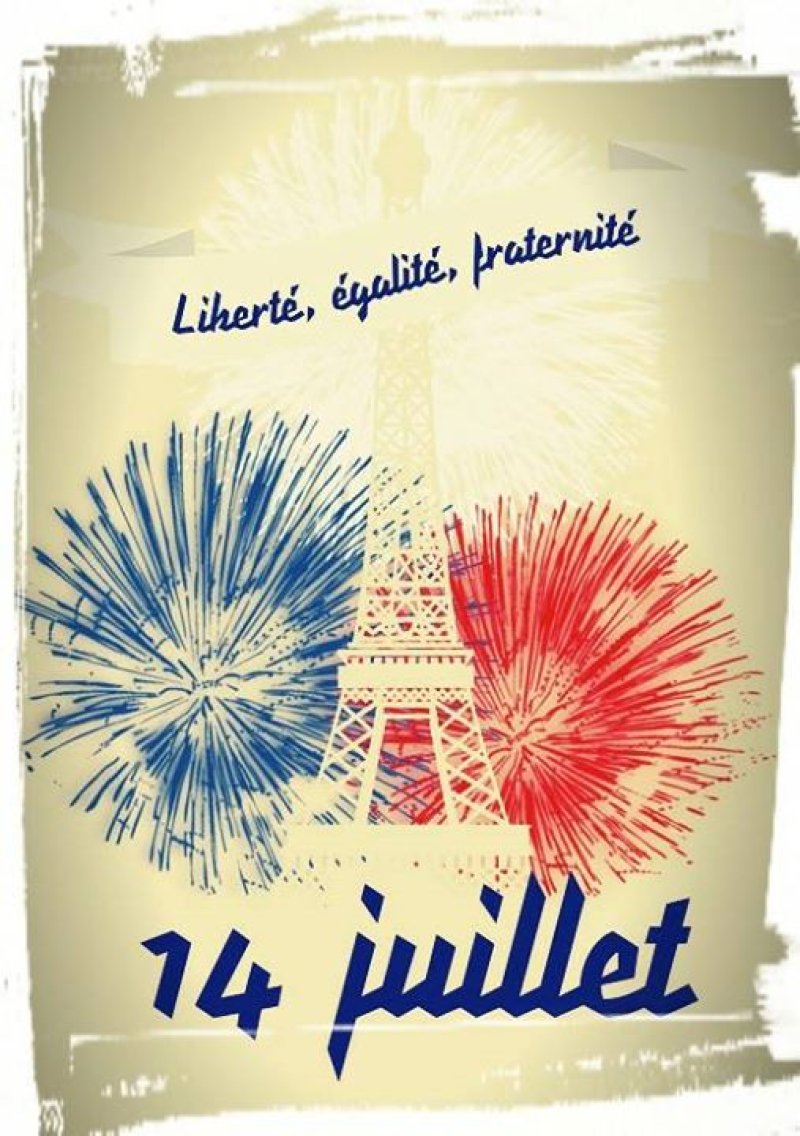 Soirée De La Fête Nationale De La République Française In Black Out