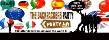 Backpackers party in Paris