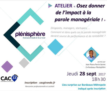Atelier "Osez donner de l'impact à votre Parole Managériale"