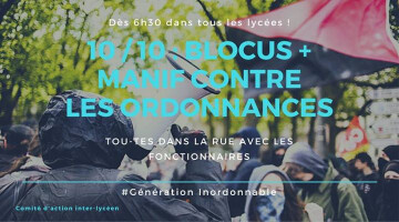 10/10 : Blocus + manifestation contre les ordonnances