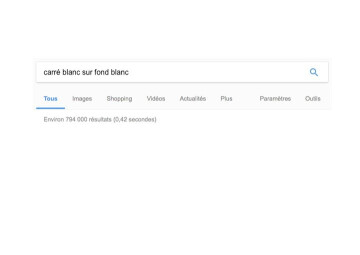 Carre blanc sur fond blanc (0,42 secondes)