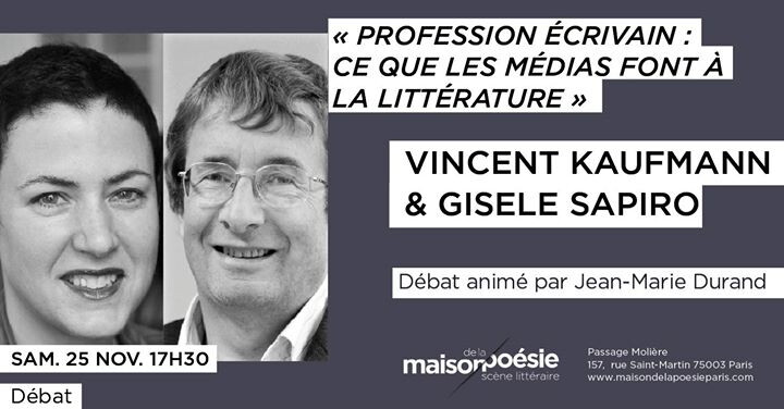 «Profession écrivain : ce que les médias font à la littérature»