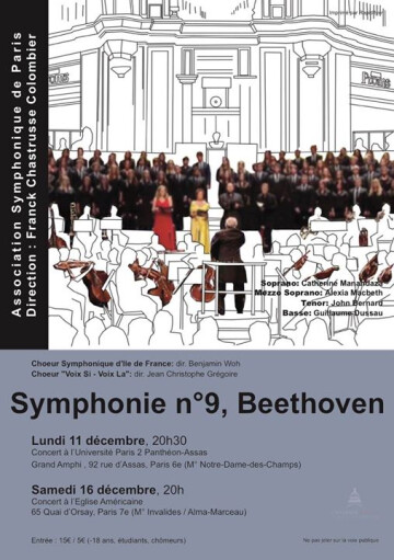 9 ème symphonie de Beethoven Amphithéâtre Assas