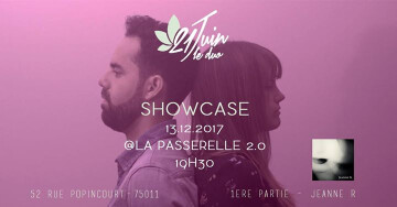 21 Juin Le Duo + Jeanne R en showcase à La Passerelle 2