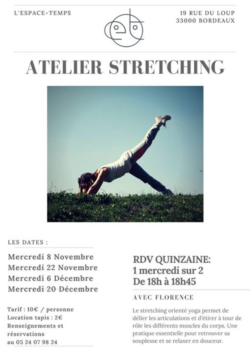 Atelier stretching, 2 fois par mois