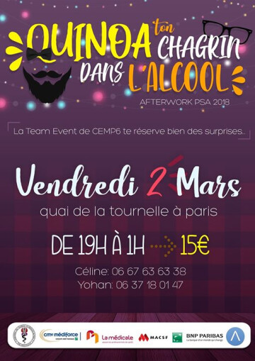 [COMPLET] After Work PSA 2018 : Quinoa ton chagrin dans l'alcool