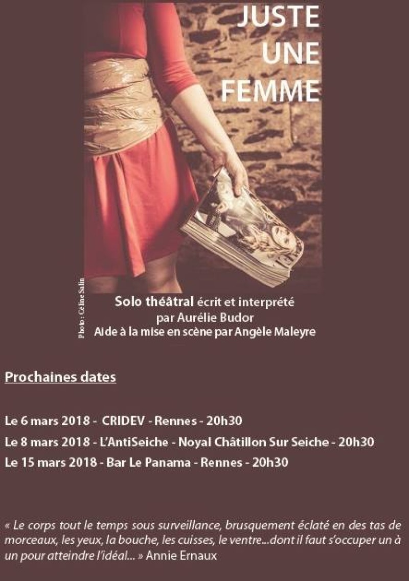 Juste une femme - Le spectacle d'Aurélie Budor au CRIDEV !
