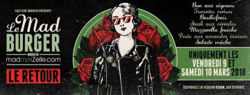 [J-1] Mad Burger, les 9 et 10 mars chez East Side Burgers
