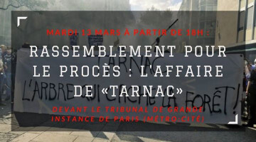 13/03 : Rassemblement pour le procès : l'affaire de «Tarnac»