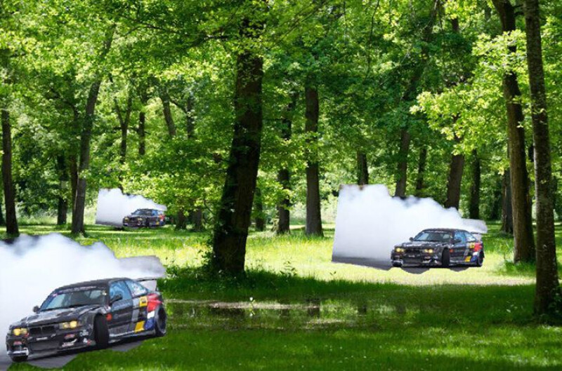 Élagage des arbres en Bmw au bois de Boulogne