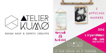 Affiche marbrée 18.04 - mercredi créatif !