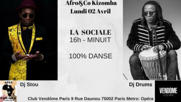 Afro&Co Kizomba La Sociale ( De 16h à 18h Gratuit)