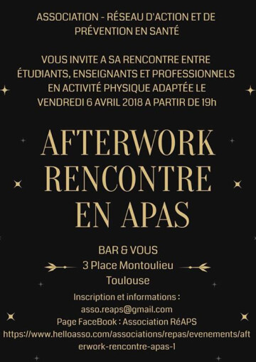 AFTERWORK - RENCONTRE EN APAS