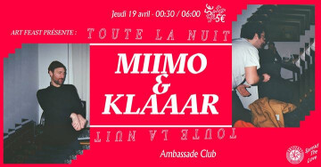Art Feast records présente : Miimo & Klaaar all night long