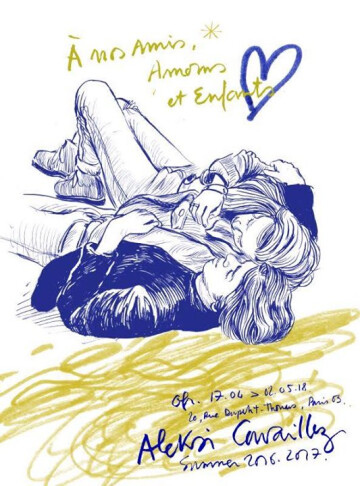 « À nos amis, amours et enfants » dessins de Aleksi Cavaillez