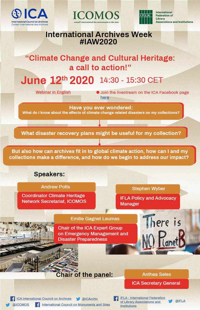 ICA Webinar with ICOMOS and IFLA