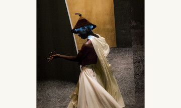 #ParvisEnScène | Les Mille et une Nuits Smail Kanouté  (danse) et Clémence Azincourt (comédienne) avec Batiste Darsoulant (kora)