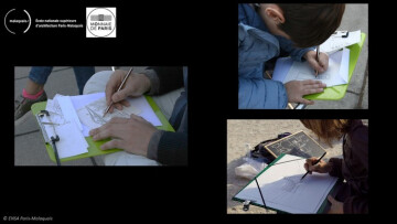 Animation dessin par les étudiants de l'École nationale d'architecture Paris-Malaquais à la Monnaie de Paris