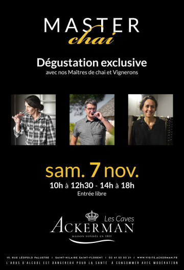 "MASTER CHAI", un événement inédit au sein des caves Ackerman de Saumur.