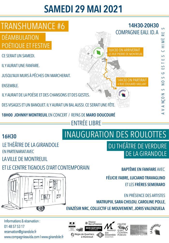 TRANSHUMANCE #6 &amp; INAUGURATION DES ROULOTTES du Théâtre de Verdure