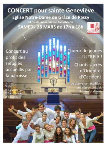 Concert pour Sainte Geneviève avec le groupe Ultreia