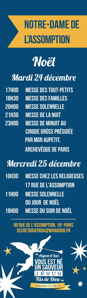 Messes de Noël à Notre-Dame de l'Assomption