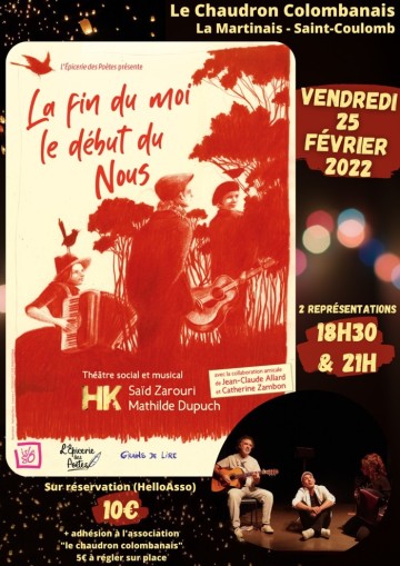 "La fin du Moi, le début du Nous" : théâtre musical et social à SAINT-COULOMB (35)