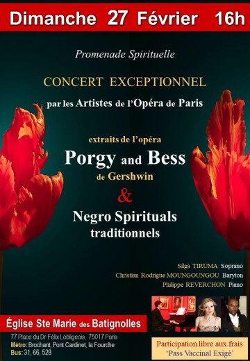 CONCERT "PROMENADE SPIRITUELLE" par les artistes de l'Opéra de Paris
