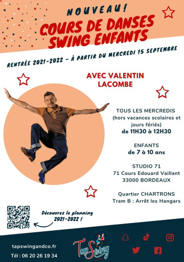 RENTREE : Cours de danses SWING pour ENFANTS 7 à 10 ans DEBUTANT - gratuit