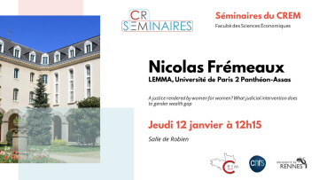 [séminaire CREM] A justice rendered by women for women? What judicial intervention does to gender wealth gap