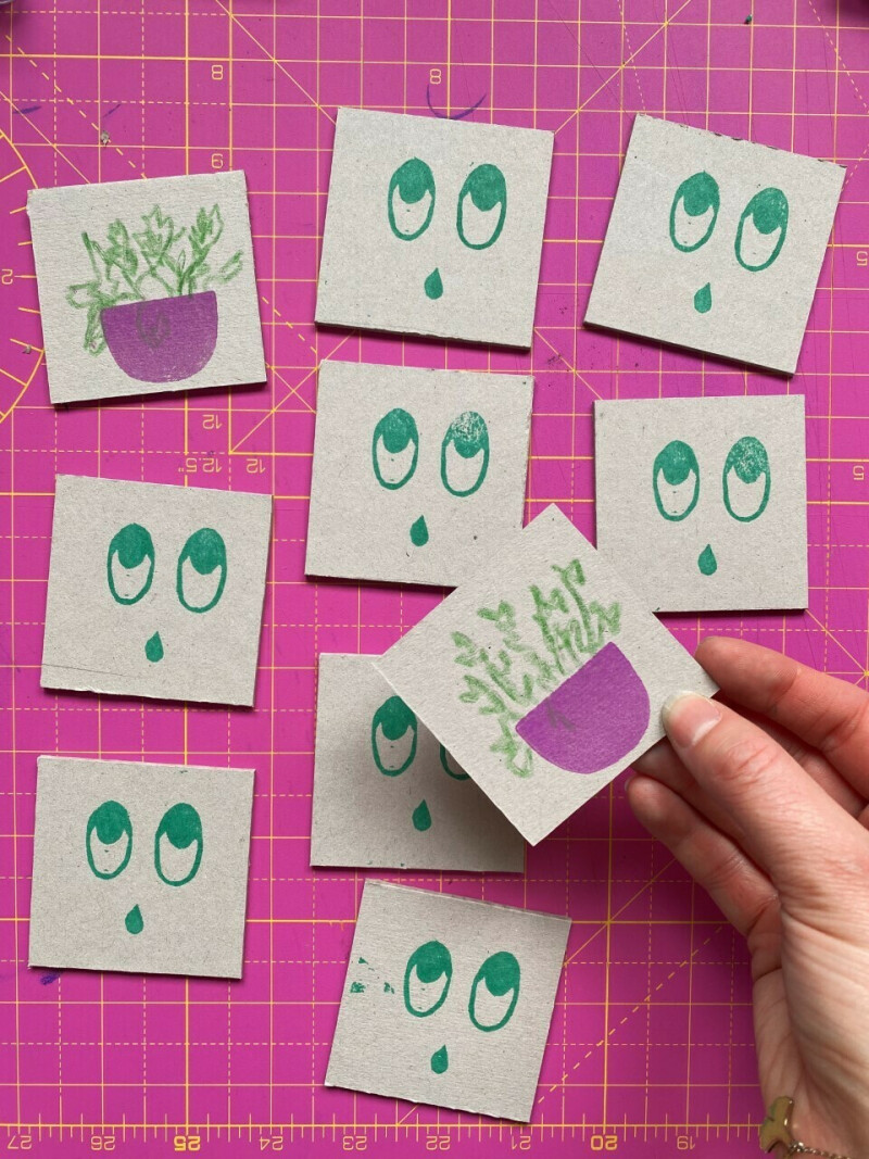 Atelier créatif : "Memory" - Tampographie par le collectif Les Piñatas.