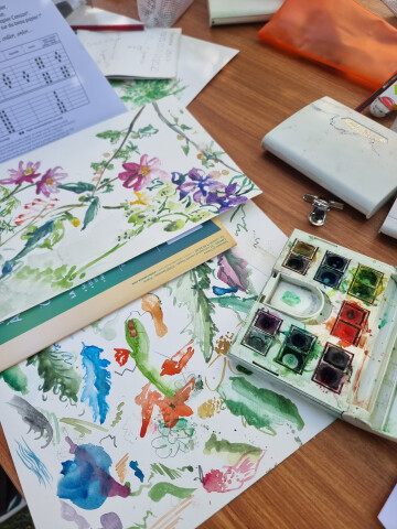 Atelier aquarelle dans le jardin du musée Delacroix