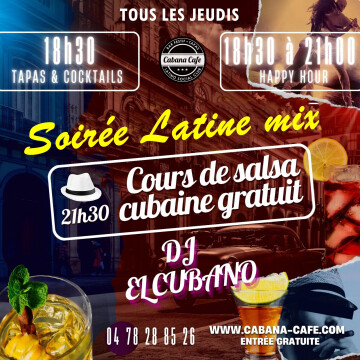 Afterwork / Tapas / Cours gratuit de danse Salsa cubaine/ Soirée latineMix