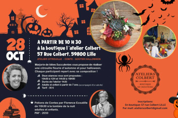 Potions de contes et citrouilles fleuries