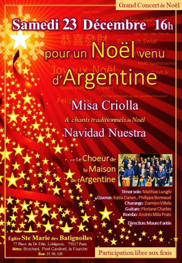 Concert - Pour un Noël venu d'Argentine