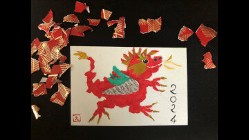 Atelier d'etegami cartes de voeux