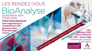 25ème Rendez-Vous BioAnalyse de Paris Saclay : Data engineering of metabolomics and genomics data from bacterial strains