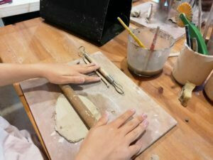 Les artistes à l'atelier