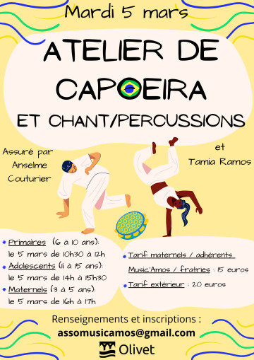 -  Atelier capoeira et percussions brésiliennes  -