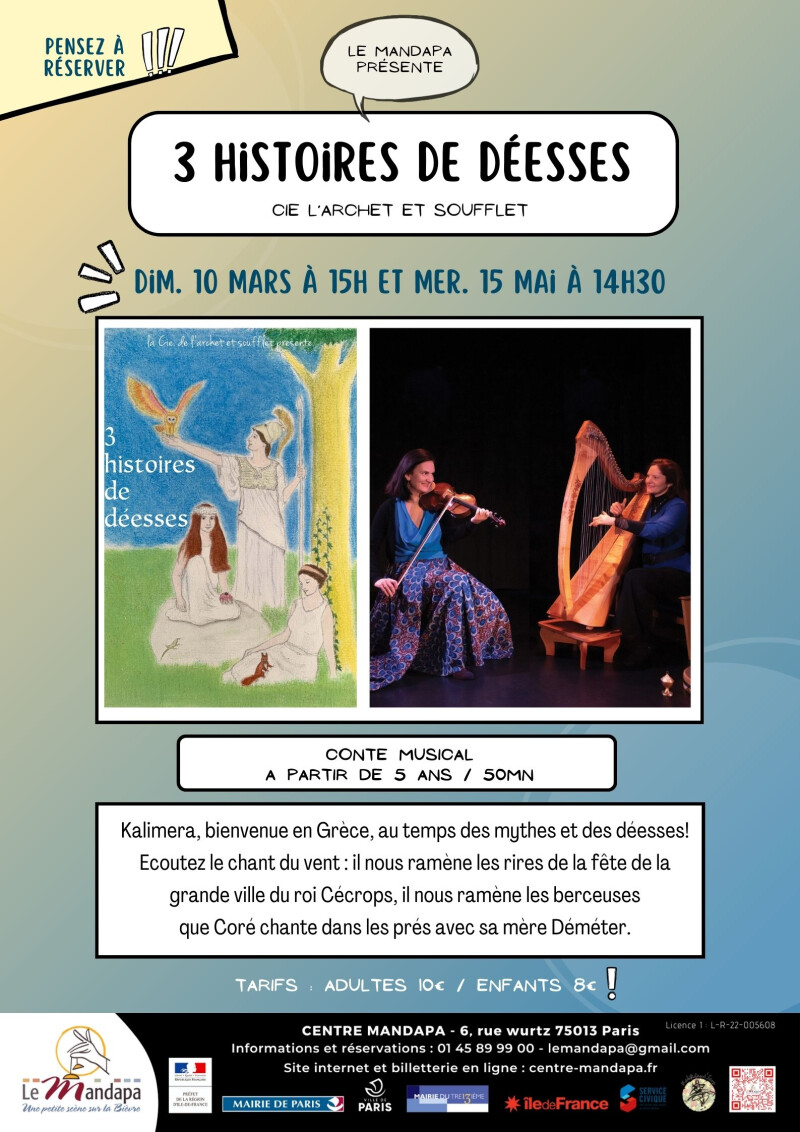 3 histoires de déesses - Conte musical à partir de 5 ans