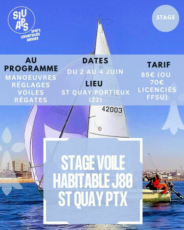 Stage technique et manœuvres sur J80 (voile habitable)