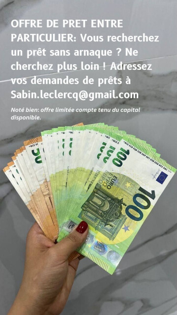 Sabin.leclercq@gmail.com,Offre de pret entre particulier sérieux en France demande site d'annonce