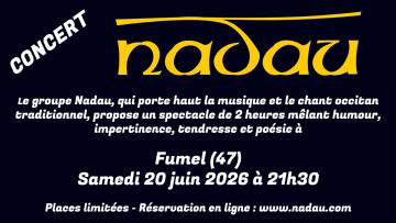 CONCERT DE NADAU à Fumel (47) le 20 juin 2026